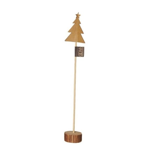 L�bech Living x-mas tree p� fod af tr� natur h�jde 37,5 cm - Tinashjem