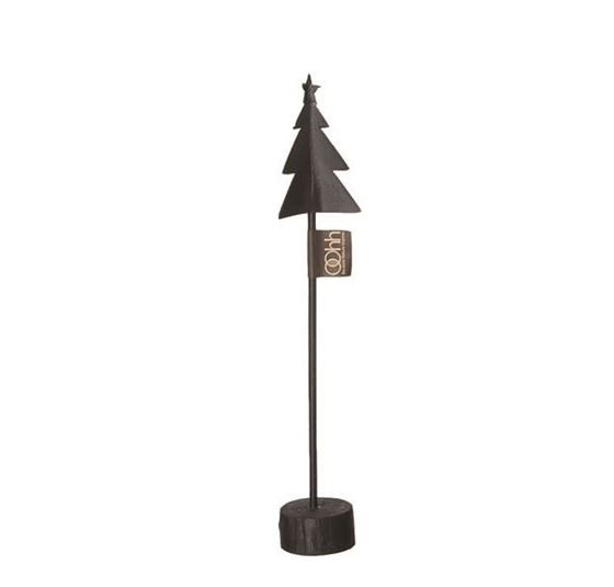 L�bech Living x-mas tree p� fod af tr� sort h�jde 25 cm - Fransenhome