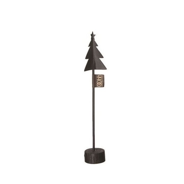 L�bech Living x-mas tree p� fod af tr� sort h�jde 25 cm - Tinashjem