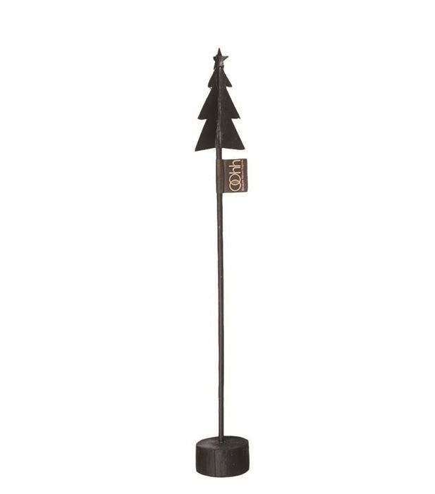 L�bech Living x-mas tree p� fod af tr� sort h�jde 32,5 cm - Fransenhome