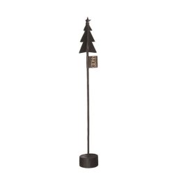 L�bech Living x-mas tree p� fod af tr� sort h�jde 32,5 cm - Fransenhome
