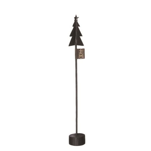 L�bech Living x-mas tree p� fod af tr� sort h�jde 32,5 cm - Tinashjem