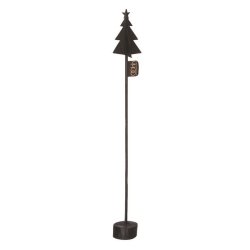 L�bech Living x-mas tree p� fod af tr� sort h�jde 37,5 cm - Fransenhome