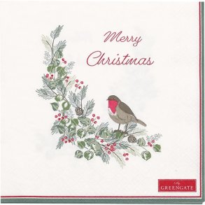 Leonora Merry Christmas servietter stor fra GreenGate - Tinashjem
