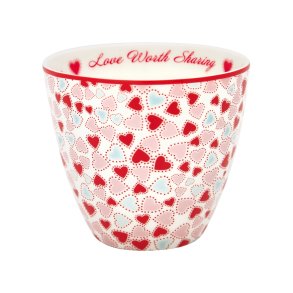 Love White latte cup fra GreenGate - Tinashjem