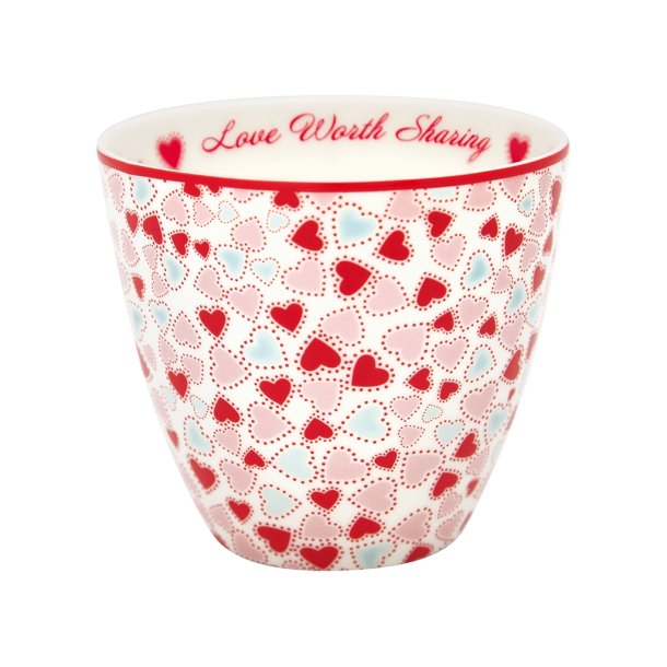 Love White latte cup fra GreenGate - Tinashjem