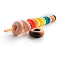 The Donut fyrfadsstage sort eg fra Lovewood p� pind med mange farver - Fransenhome