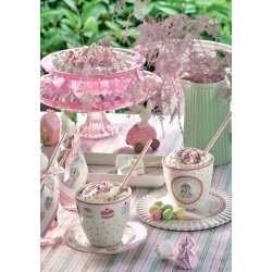 Tenna White bordsk�ner 20 cm fra GreenGate p� sommerbord i haven - Tinashjem