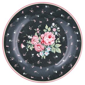 Marley Dark Grey plate fra GreenGate - Tinashjem