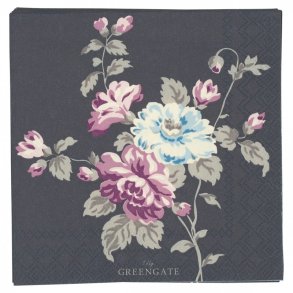 Maude Dark Grey servietter lille fra GreenGate - Tinashjem