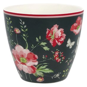 Meadow Black latte cup fra GreenGate - Tinashjem