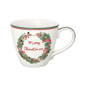 Merry Christmas White mug fra GreenGate - Tinashjem
