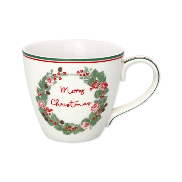 Merry Christmas White mug fra GreenGate - Tinashjem