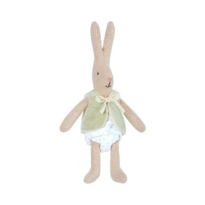 Maileg micro rabbit med vest med gr�n vest - Tinashjem