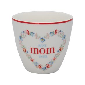 Mom White latte cup fra GreenGate - Tinashjem