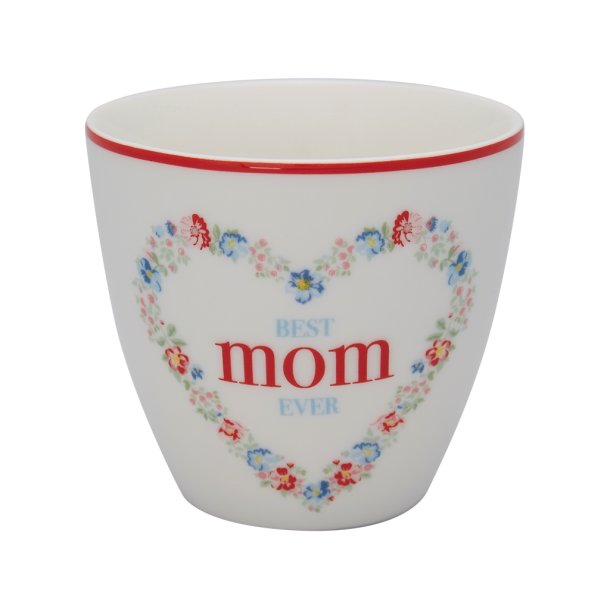 Mom White latte cup fra GreenGate - Tinashjem