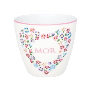 Columbine mor White latte cup fra GreenGate - Tinashjem