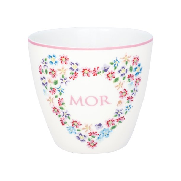 Columbine mor White latte cup fra GreenGate - Tinashjem