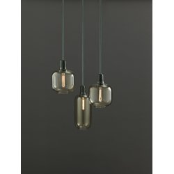 Normann Copenhagen Amp lampe smoke/sort small 3 stk. med lys - Fransenhome