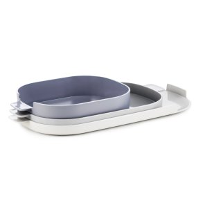 Normann Copenhagen Nabo Tray gr� - s�t med 3 bakker - Fransenhome
