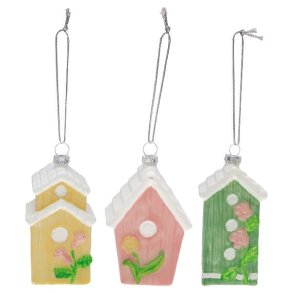 Ornament house pastel mix 3 forskellige pris pr. stk. fra GreenGate - Tinashjem
