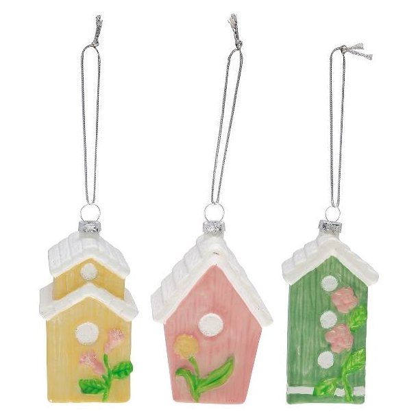 Ornament house pastel mix 3 forskellige pris pr. stk. fra GreenGate - Tinashjem