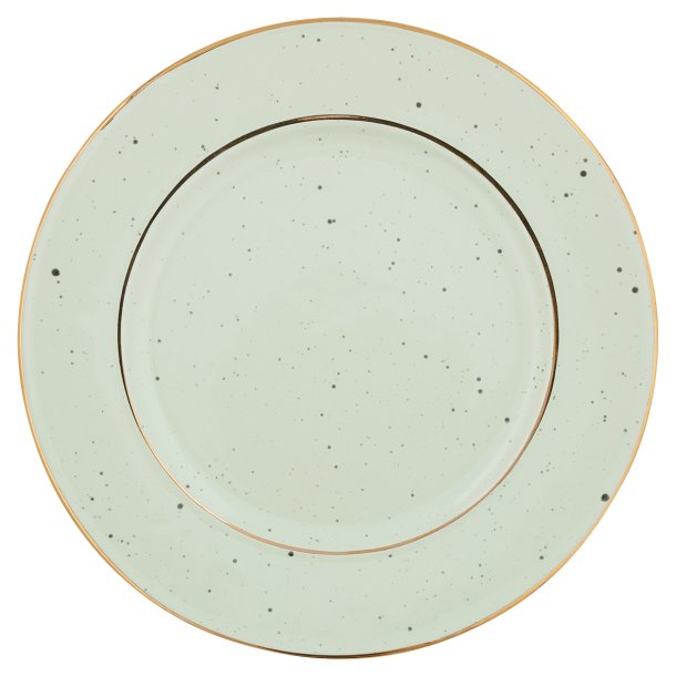 Pale Green plate med guld kant fra GreenGate - Tinashjem