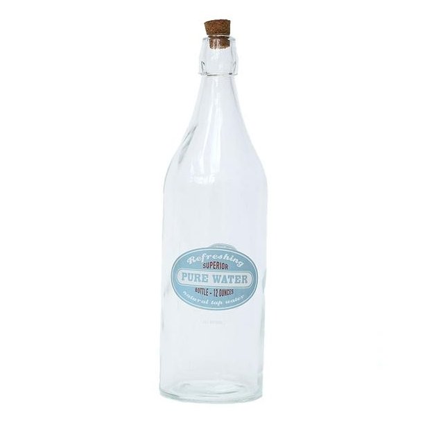 House Doctor flaske med teksten Pure Waters - Tinashjem