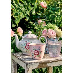 Roberta pale pink plate small 15 cm fra GreenGate p� d�kket bord - Tinashjem