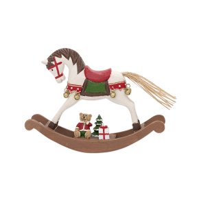 Rocking Horse Decoration dusty red medium fra GreenGate - Tinashjem