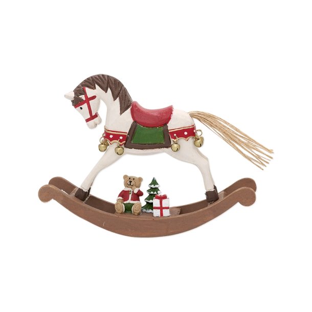 Rocking Horse Decoration dusty red medium fra GreenGate - Tinashjem