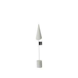 L�bech Living Sanded Cone om Wood Base White h�jde 32 cm - Fransenhome
