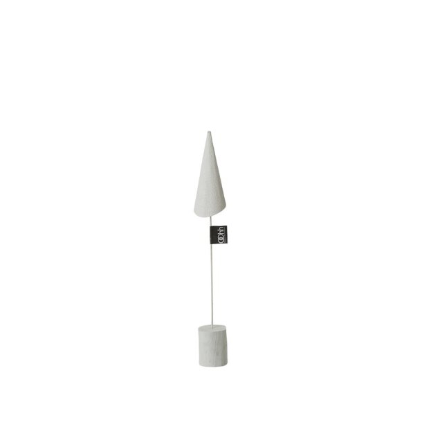 L�bech Living Sanded Cone om Wood Base White h�jde 32 cm - Tinashjem
