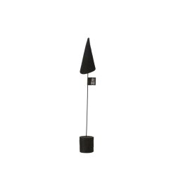 L�bech Living Sanded Cone om Wood Base Black h�jde 37 cm - Fransenhome