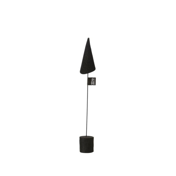 L�bech Living Sanded Cone om Wood Base Black h�jde 37 cm - Tinashjem