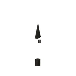 L�bech Living Sanded Cone om Wood Base Black h�jde 32 cm - Fransenhome