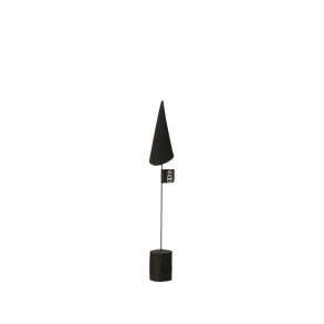 L�bech Living Sanded Cone om Wood Base Black h�jde 32 cm - Fransenhome
