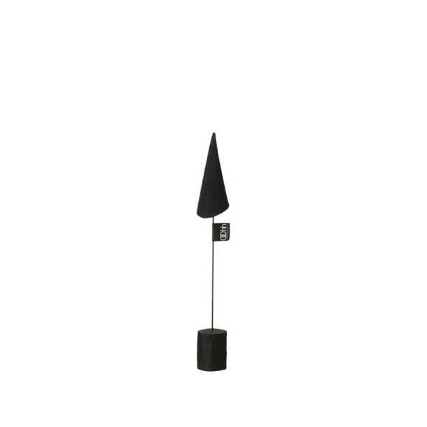 L�bech Living Sanded Cone om Wood Base Black h�jde 32 cm - Tinashjem