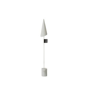L�bech Living Sanded Cone om Wood Base White h�jde 37 cm - Fransenhome