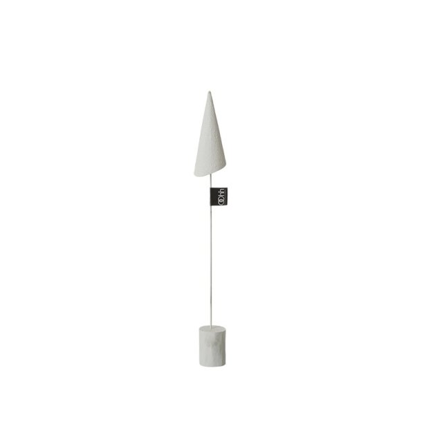 L�bech Living Sanded Cone om Wood Base White h�jde 37 cm - Tinashjem