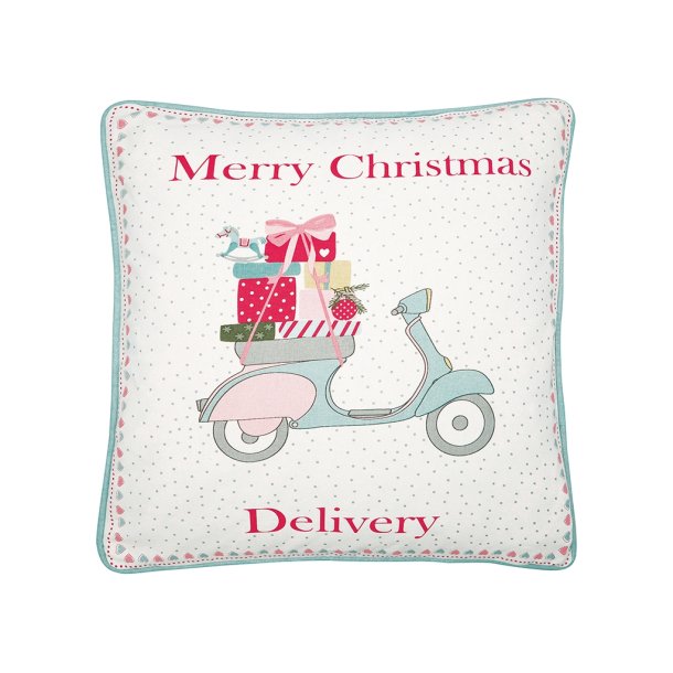 Scooter white cushion 40 x 40 pieceprinted fra GreenGate - Tinashjem