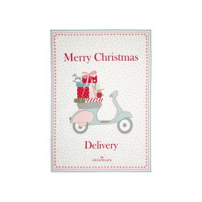 Scooter White viskestykke 50 x 70 cm piece priented fra GreenGate - Tinashjem