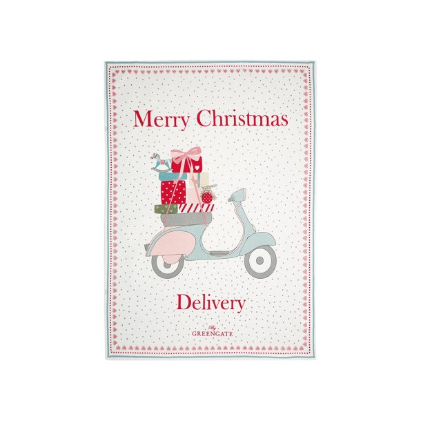 Scooter White viskestykke 50 x 70 cm piece priented fra GreenGate - Tinashjem