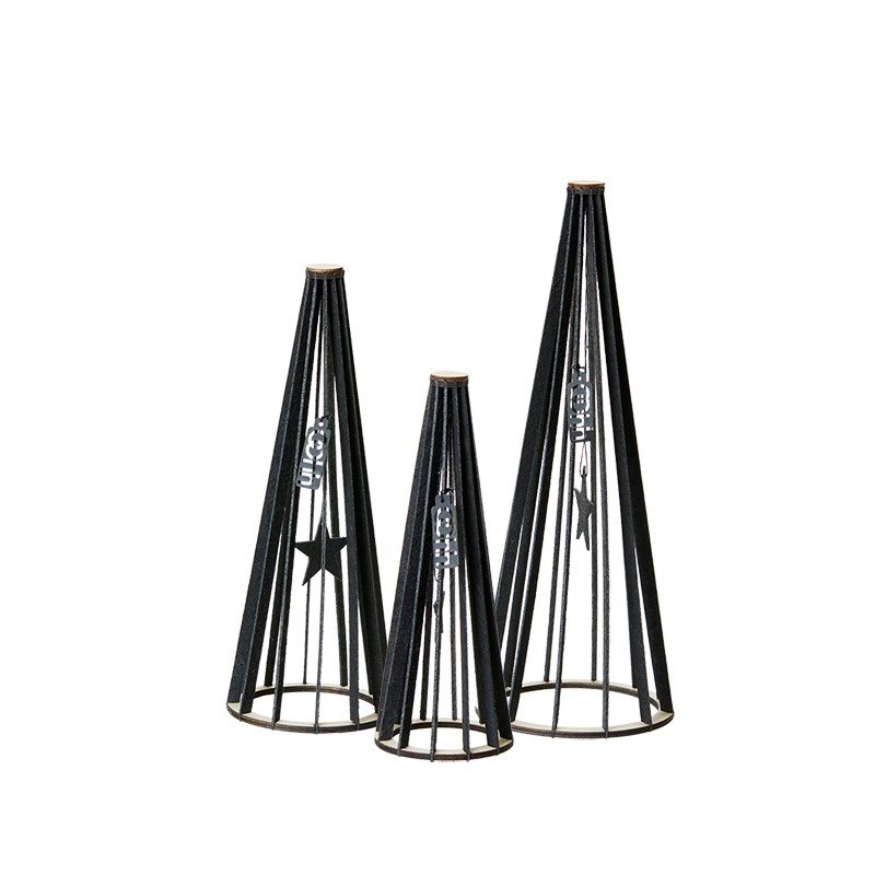 L�bech Living Trees Shaped Silhouettes s�t af 3 Black - Fransenhome