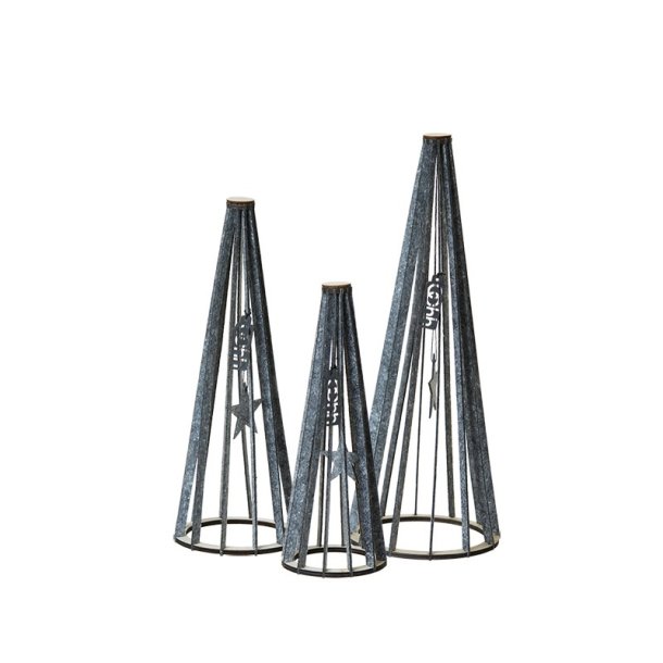 L�bech Living Trees Shaped Silhouettes s�t af 3 Grey - Tinashjem