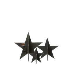L�bech Living Standing Felt Star 3 stk. black popul�r produkt - Fransenhome