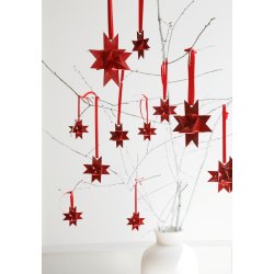 Stjernestunder stjerne Paint vinr�d 11 x 11 cm mange h�ngende ned fra loft - Fransenhome