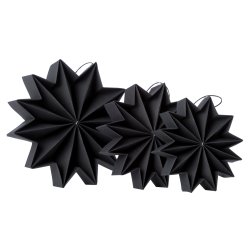 Stjernestunder Pleats stjerner sort - Fransenhome
