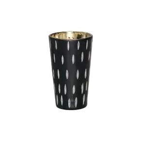 Fyrfadsstage Tealight black with cutting 12 cm fra GreenGate - Tinashjem