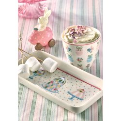 Tenna white tallerken fra GreenGate p� sommerbord - Tinashjem